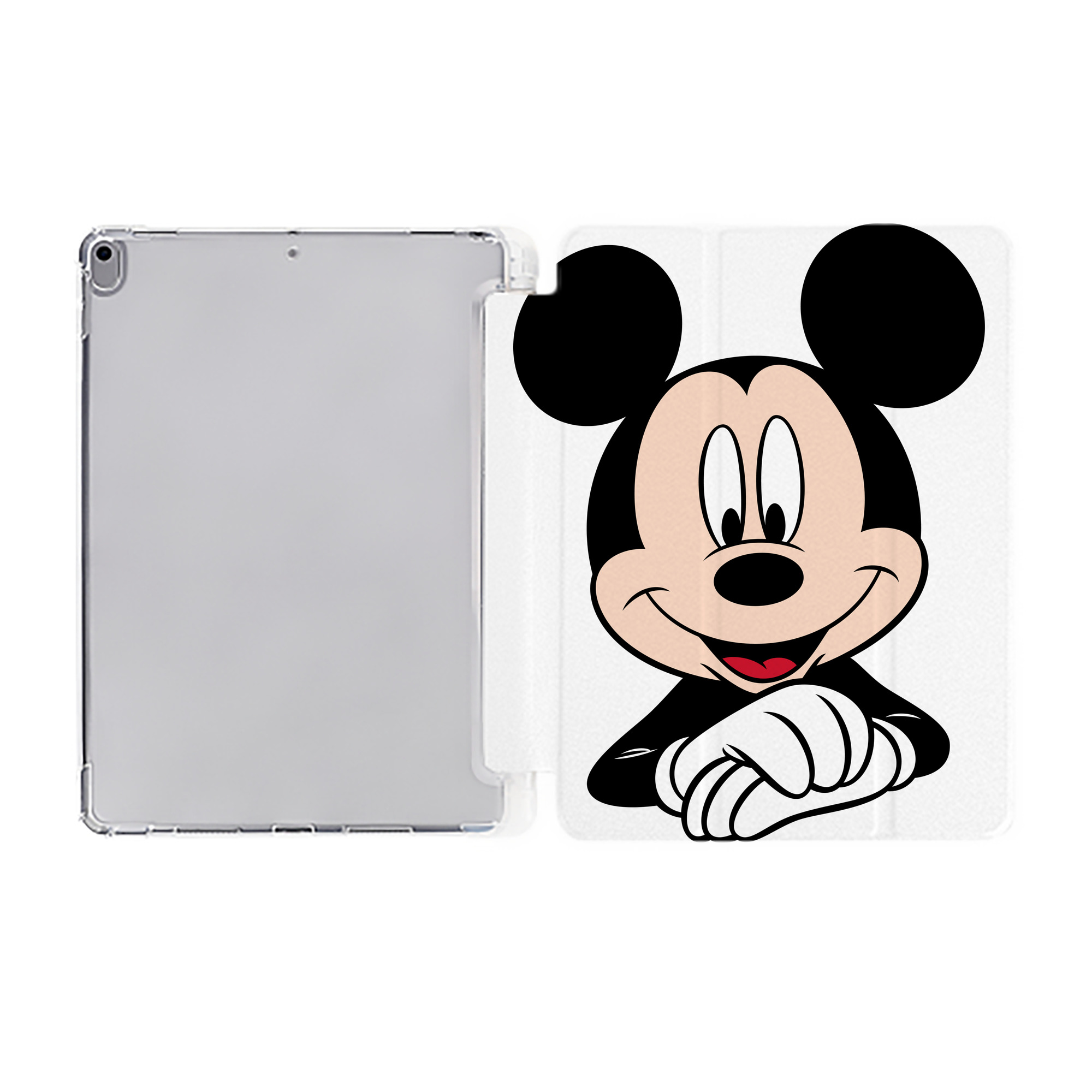ミッキーマウス Mickey Mouse IPad ケース ペン収納付き 三つ折りスタンド PUレザー×シリコン 対応機種9.5/10.5/10.9インチ